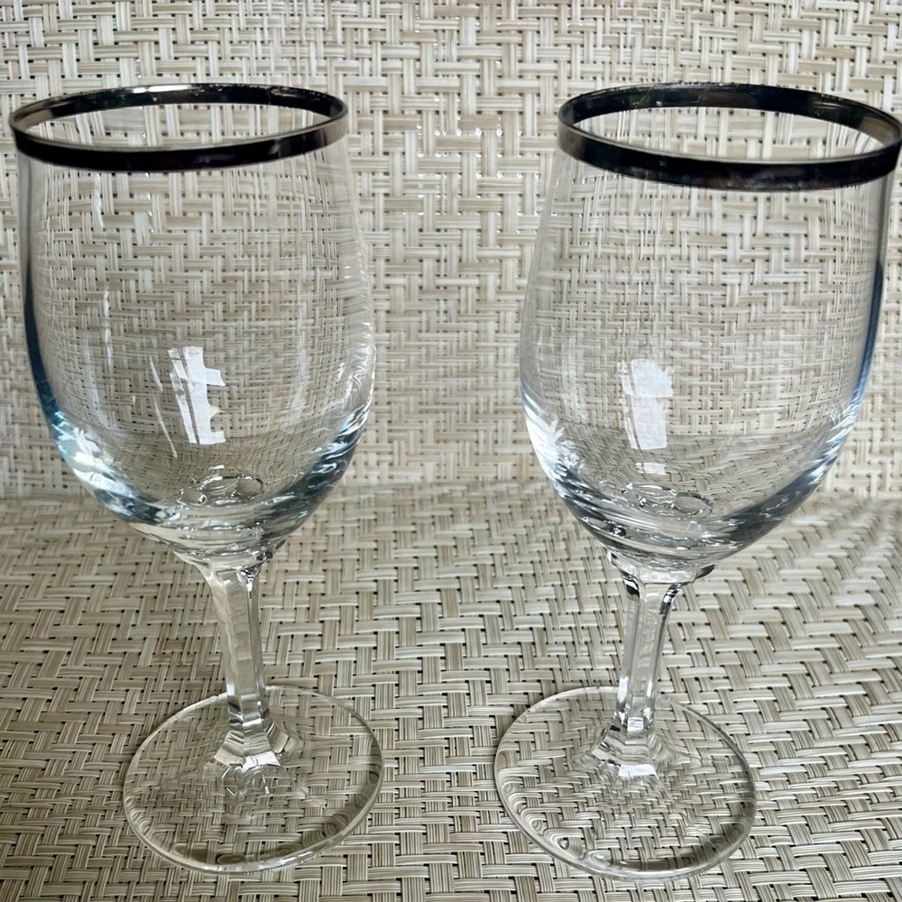 Johann Haviland Wedding Ring Wine Glasses Set of 2